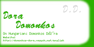 dora domonkos business card